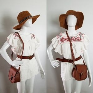 NWT M Embroidered Max Studio Tunic Top Blouse